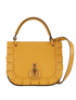 Small Amberly Frill Satchel, &pound;450, Handbags, Yellow, Leather, Front view